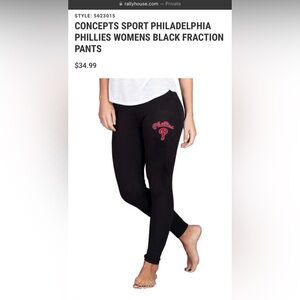 NWOT. Philadelphia Phillies Black Leggings